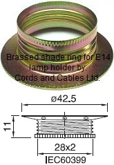 3.014.E14.R Shade ring for E14 metal lampholder - PACK 10