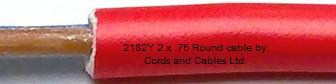 2182Y.75.RED 2 x .75 Red cable